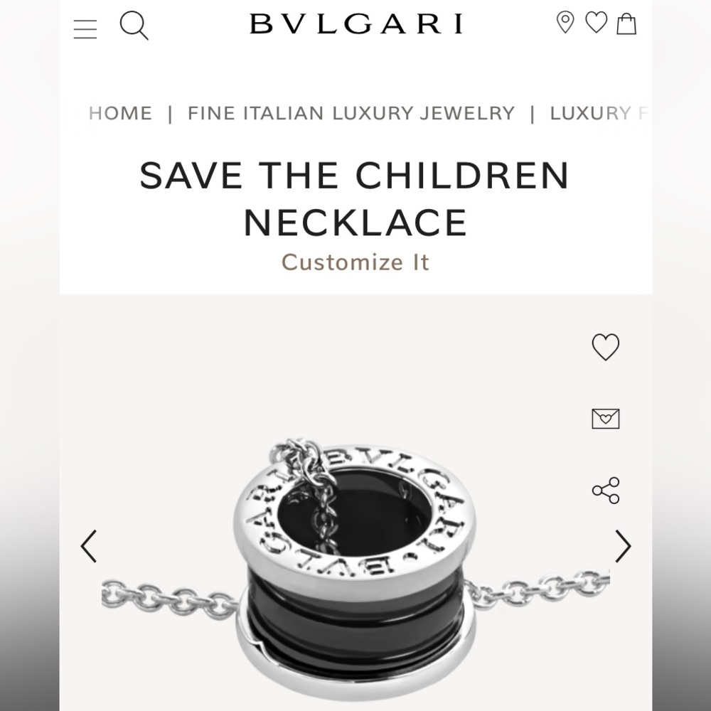 NIB Bulgari Sterling Silver + Ceramic Pendant Necklace, Unisex - Picture 11 of 13